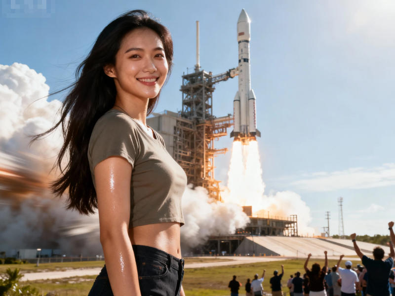 航天火箭发射现场